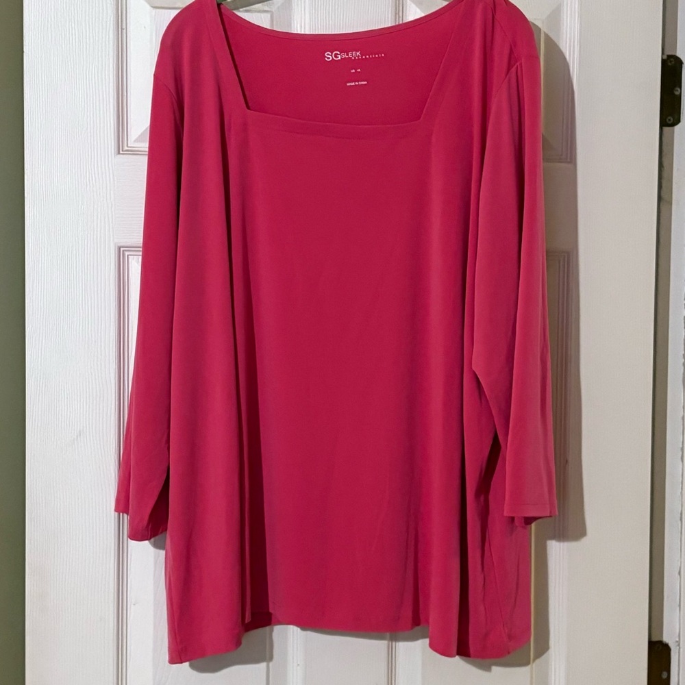 Susan Graver Sleek Essentials Liquid Knit Square Neck Top